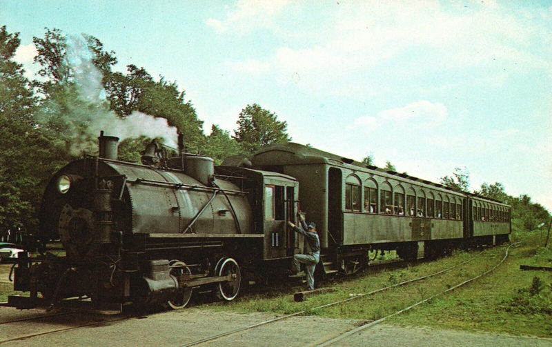 Cadillac and Lake City Rail - Vintage Postcard